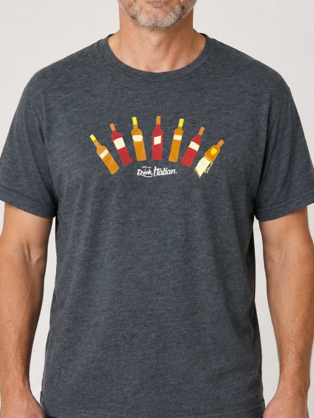 Live Life Drink Italian Gray Men T - Shirt Size XL